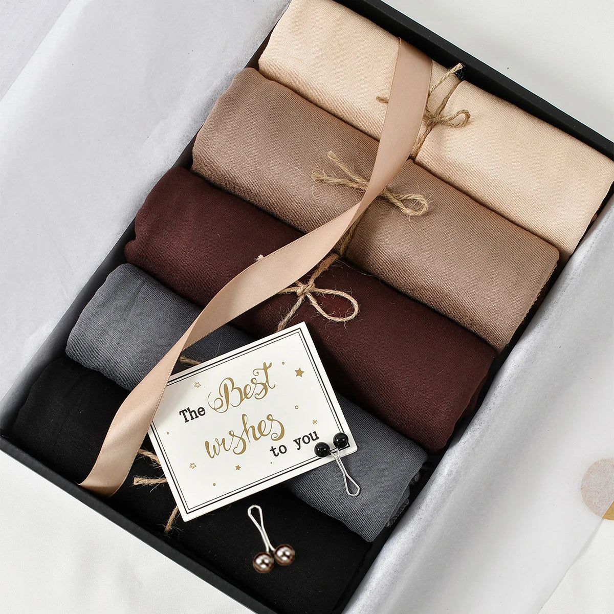 🌙 Noor Haven Luxe Hijab Gift Set – Elegant & Soft Chiffon Cotton Scarves