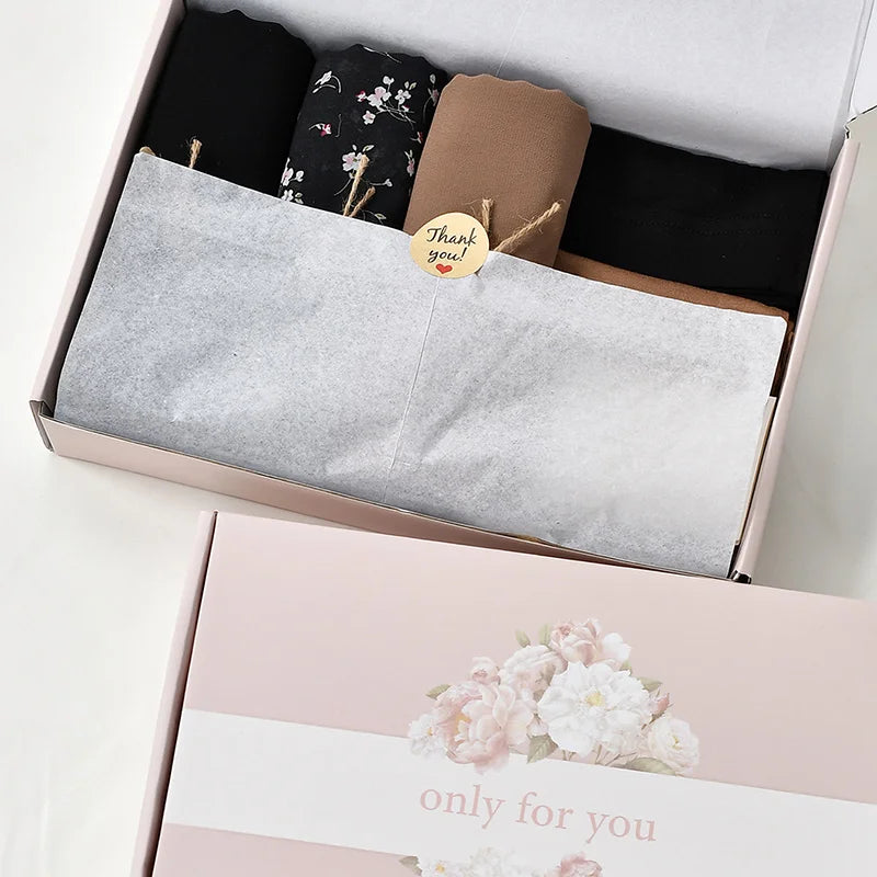 🌙 Noor Haven Luxe Hijab Gift Set – Elegant & Soft Chiffon Cotton Scarves